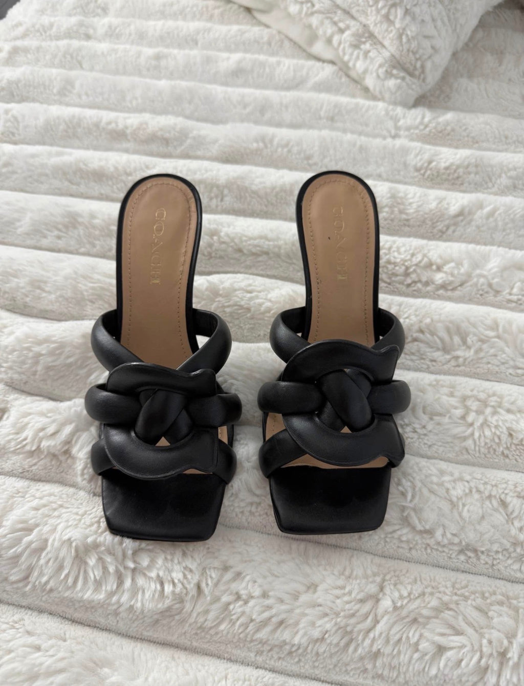 Black Coach Heels size 8