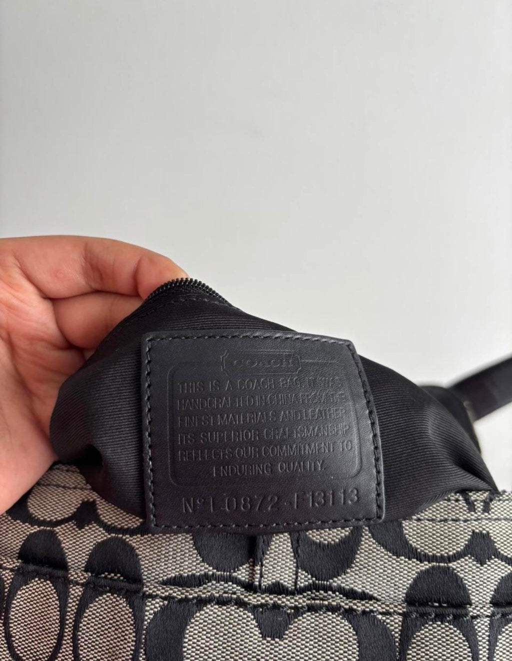 Coach Black & Grey Shoulder Bag