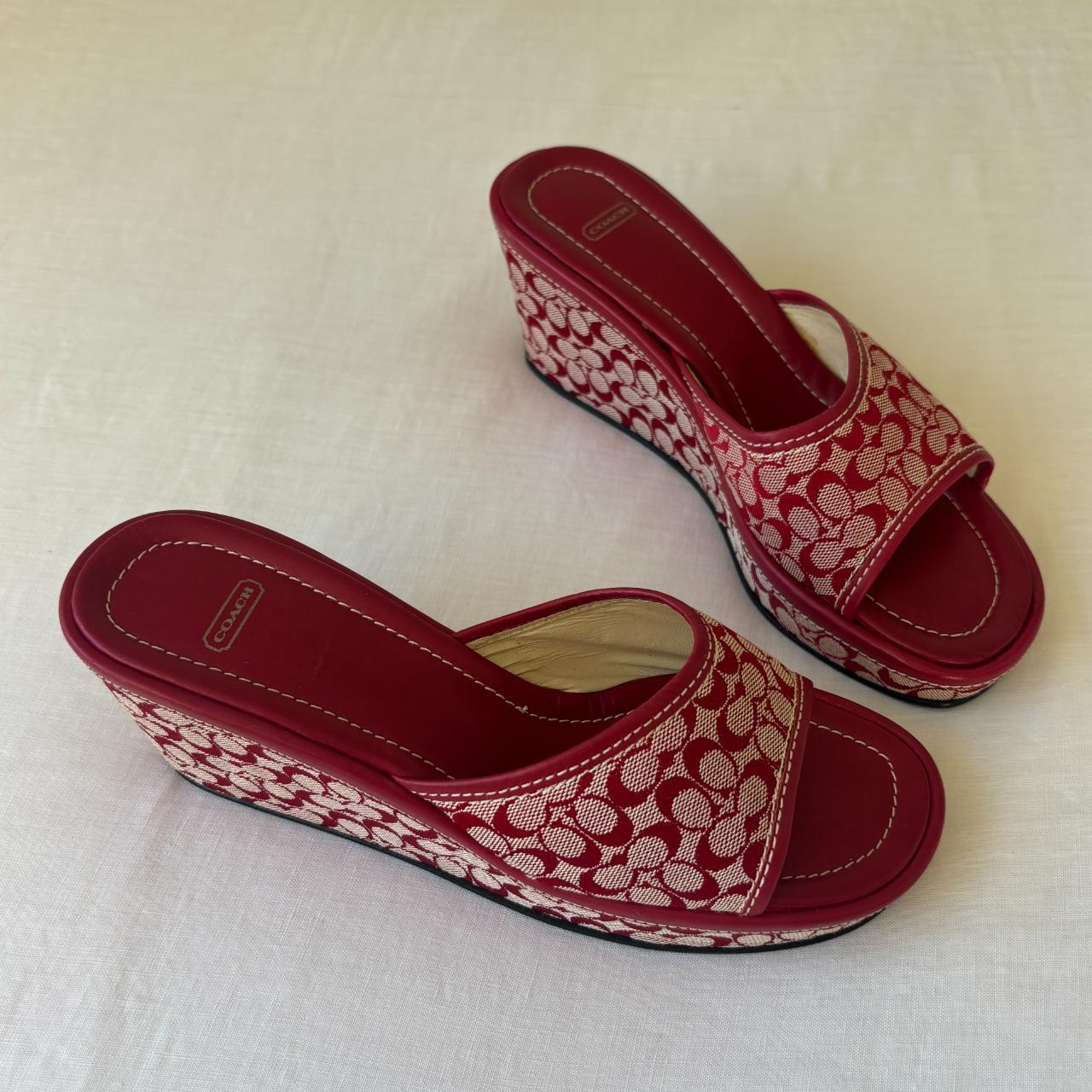 Red Coach wedges size 8